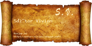 Sátor Vivien névjegykártya